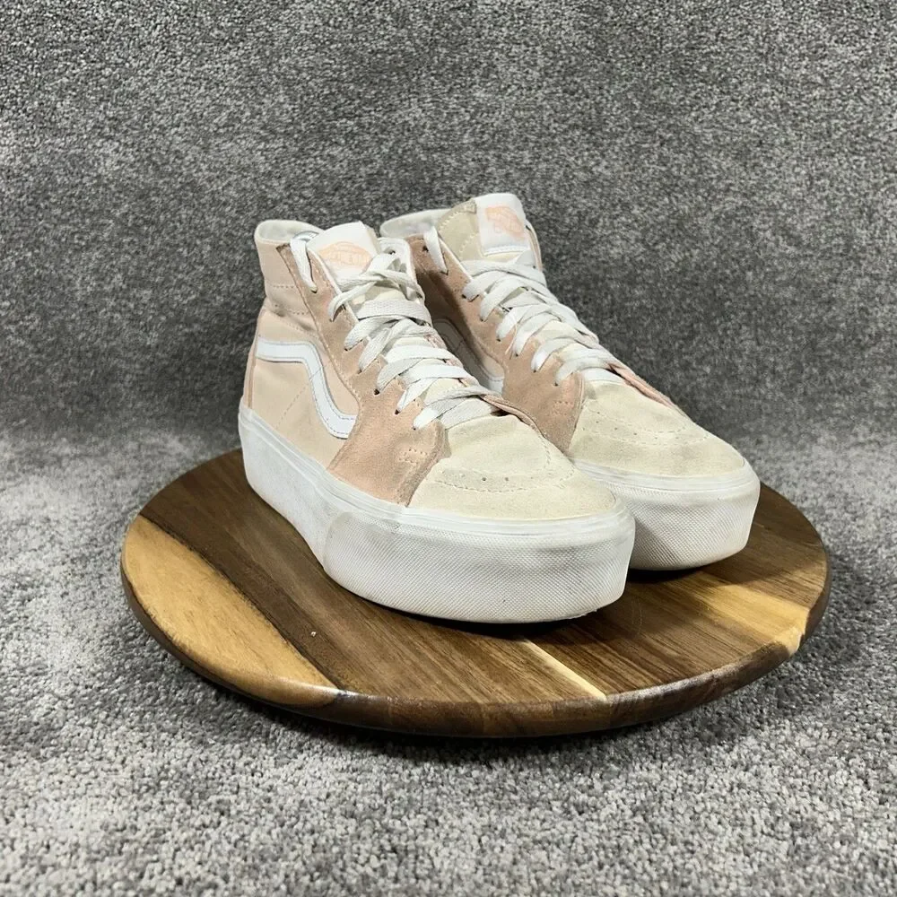 Vans Sk8-Hi Tapered Stackform Women's Size 8 Peach Platform Athletic Shoes Used